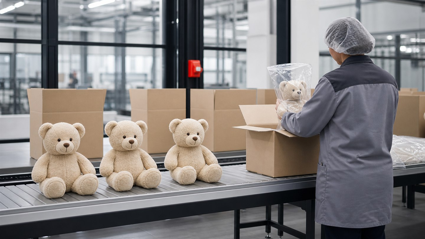 Polybag ve koli hazırlığının yapıldığı paketleme alanını gösteren temsili görsel